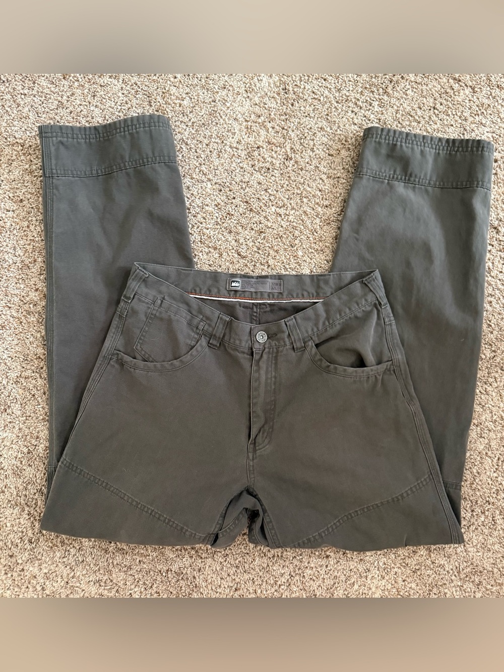 REI Men’s 32x32 Outdoor Utility Workwear Hiking Pants Charcoal